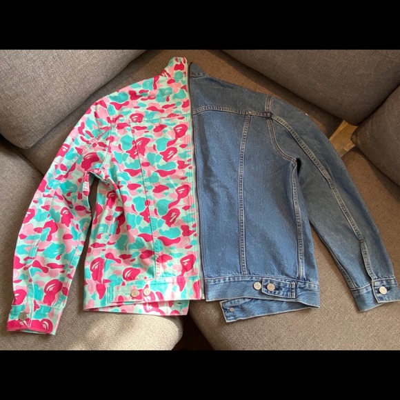 Bape x Levis Half Camo Trucker Jacket - Picture 2 of 5